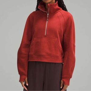 ✨Lululemon Scuba Oversized Funnel-Neck Half Zip Terra orange✨